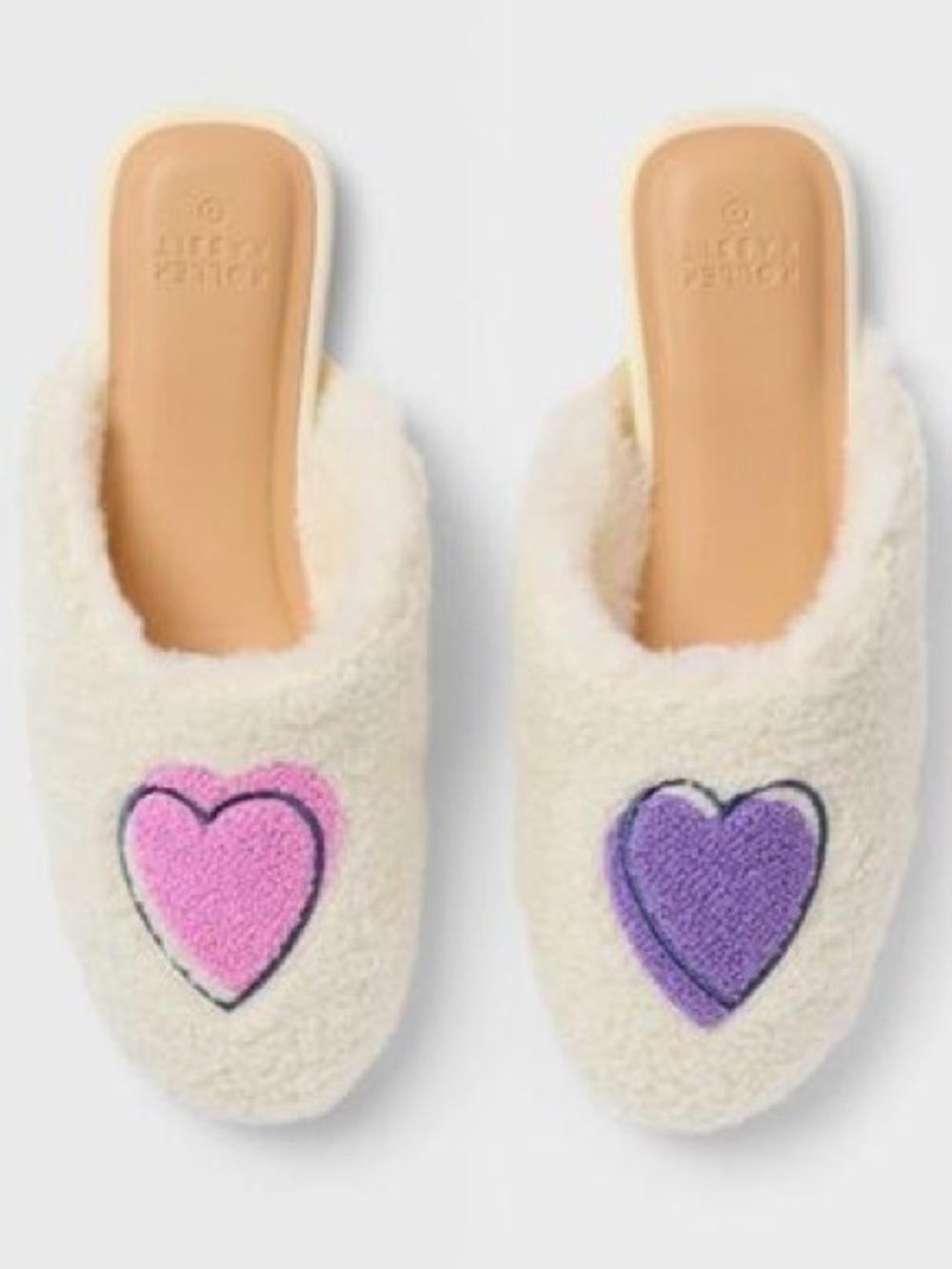 Disco Hearts Wave Fuzzy House Slipper - Roller Rabbit X Target - Size 9-10 New